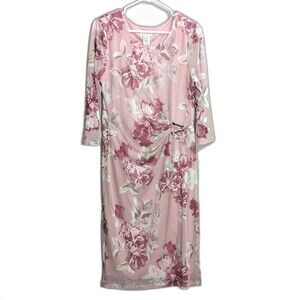 Women's Dress Pink Floral Size 12 by Enfocus Studio